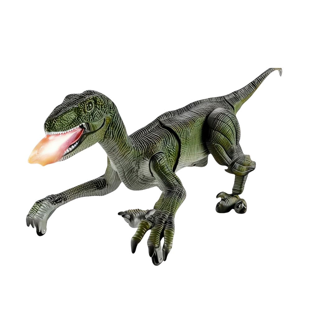 Dinosaurio velociraptor con control remoto 2.4G, diseño realista, movimientos salvajes